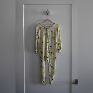 The Mini Babe Convertible Bamboo Romper - Pears on Mint